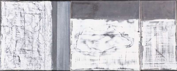 Catharsis : Acryl op lood en hout (2 x 25 x 25 cm & 1 x 13 x 25 cm)